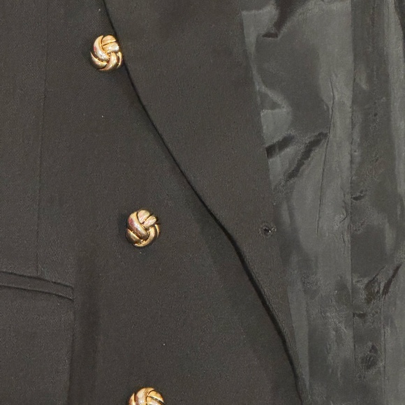 KASPER BLACK VINTAGE BLAZER-6P - Picture 2 of 3